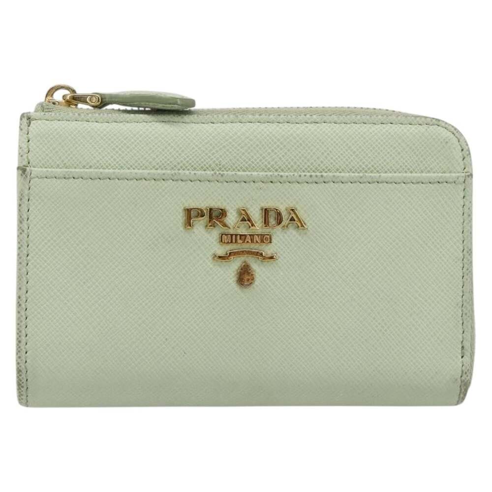 Prada Saffiano Coin Purse Green